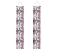 Peinture à l'huile Paris Tour Eiffel Graduation Porche Bannière Décorations à Suspendre Panneau Réutilisable Fête Université Cérémonies Porte d'entrée