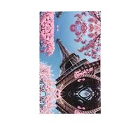Peinture à l'huile Paris Tour Eiffel Impression Drapeau décoratif pour extérieur Toutes saisons Motif simple face cour porche patio
