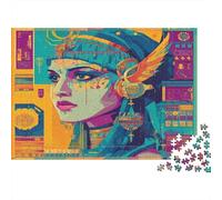 Peinture à l'huile représentant Une déesse égyptienne, Symboles de l'Égypte Ancienne 1000pcs (75x50cm) Puzzle pour Adultes -,Jouet De DIY