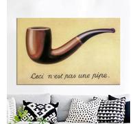 Peinture à l'huile sur toile représentant une pipe de Magritte, Pop Art, « Ceci n'est pas une pipe », affiche surréaliste pour décoration d'intérieur moderne, 80 x 120 cm, sans cadre