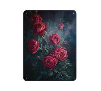 Peinture à l'huile vintage rose rouge rétro affiche en métal chic art rétro peinture fer bar personnes grotte café famille garage poster décoration murale 30 x 40 cm