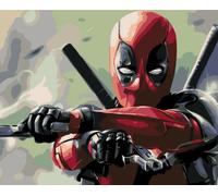 Peinture à numéro avec cadre Peinture - Deadpool Marvel 50x40 cm