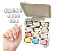 Peinture à Ongles Palette De 12 Couleurs À L'Effet Soyeux Satiné Manucure