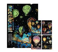 Peinture à partir de zéro pour adultes, papier de peinture artistique à gratter arc-en-, kit de papier artisanal A4 pour croquis qui brille dans l'obscurité pour - papier à dessin pour