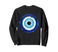 Peinture Abstraite Nazar Mauvais œil Bleu Sweatshirt