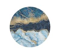 Peinture Abstraite, Paillettes dorées, marbre Bleu, aimants de réfrigérateur en Acrylique, Autocollants pour Tableau Blanc, aimants pour décoration de Cuisine et de Meubles,Forme Ronde