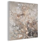Peinture acoustique Fleur d'amandier - Art - Van Gogh - Beige - Abstrait - 80x80cm - Brun - MuchoWow