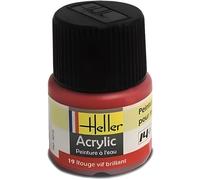 Peinture Acrylic 019 rouge vif brillant (9019) - HELLER - Peinture acrylique à l'eau pour maquettes