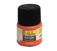 Peinture acrylique à l'eau pour maquettes - HELLER - 18 - Orange - Contenance 12 ml - A partir de 15 ans