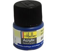 Peinture acrylique à l'eau pour maquettes - HELLER - 52 - Bleu baltique métallique - 12 ml - A partir de 15 ans