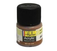 Peinture acrylique à l'eau pour maquettes - HELLER - 62 - Cuir mat - Contenance 12 ml