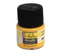 Peinture acrylique à l'eau pour maquettes - HELLER - 69 Jaune brillant - Contenance 12 ml