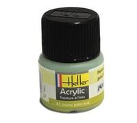 Peinture acrylique à l'eau pour maquettes - HELLER - 81 jaune pâle mat - Contenance 12 ml - A partir de 15 ans
