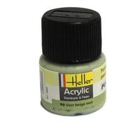 Peinture acrylique à l'eau pour maquettes - HELLER - 90 - Vert beige mat