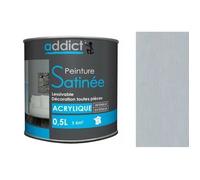 Peinture acrylique - ADDICT - Gris pluie d'été - Satiné - 0.5L - Intérieur