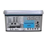 Peinture acrylique - ADDICT - Monocouche satinée - Gris - Intérieur - Mur