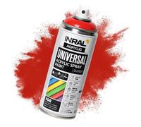 Peinture acrylique aérosol INRAL RAL3020 rouge signalisation brillant - séchage rapide, protection durable int./ext. - 400 ml