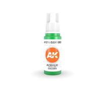 Peinture acrylique AK Interactive AK11216 Clear Green 17ml - Blanc - Standard Étiquette Orange - 3ème Génération
