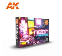 Peinture Acrylique - AK INTERACTIVE - AK11610 - Set de 6x17ml - Couleurs Néon - Haute Adhérence