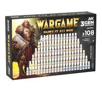 Peinture acrylique - AK INTERACTIVE - Wargame Paint It All - Multicolore - 108 pots - Mixte