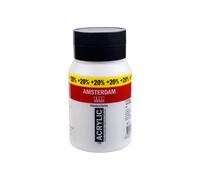 Royal Talens – Peinture acrylique Amsterdam Blanc de titane 105 – Pot 500 ml + 100 ml offert