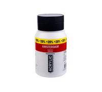 Royal Talens – Peinture acrylique Amsterdam Blanc de titane 105 – Pot 500 ml + 100 ml offert