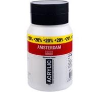 Peinture Acrylique - Blanc de titane - 105 - Amsterdam - Pot de 500ml + 100ml offert Blanc