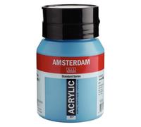 Royal Talens Amsterdam – Peinture acrylique – Bleu royal 517 – Résistance à la lumière – Pot 500 ml