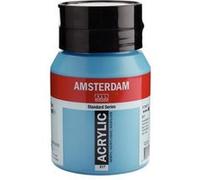 Royal Talens Amsterdam – Peinture acrylique – Bleu royal 517 – Résistance à la lumière – Pot 500 ml