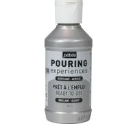 Peinture acrylique brillante pour Pouring - argent - 118 ml