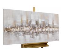 Peinture acrylique 'CITY OUTLINE' | Oeuvre peinte a la main | 120x60cm
