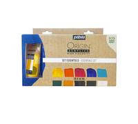 Pébéo Peinture acrylique Origin Acrylics – Coffret 10 couleurs 10x60 ml, haute viscosité