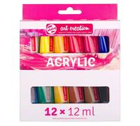 Peinture acrylique - Coffret de 12 tubes de 12 ml - Assortiment - Art Creation