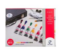 Peinture Acrylique - Coffret Xl Pour Débutants - 12 Tubes De 40ml + Accessoires - Van Gogh