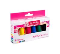 Peinture acrylique - Couleurs primaires - 6 tubes de 12ml - Talens Art Creation