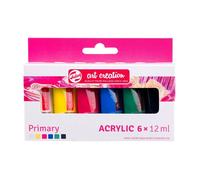Peinture acrylique - Couleurs primaires - 6 tubes de 12ml - Talens Art Creation