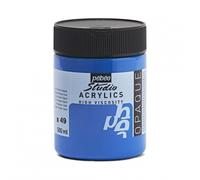Peinture acrylique - Cyan primaire - 49 - Pébéo Studio - Pot de 500ml