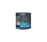 Peinture acrylique de décoration Satinée 0,5 L - Blanc - ADD111265 - Addict