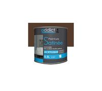 Peinture acrylique de décoration Satinée 0,5 L - Chocolat - ADD111279 - Addict