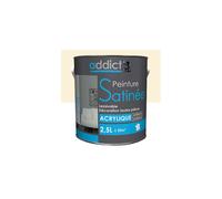 Peinture acrylique de décoration Satinée 2,5 L - Ivoire - ADD111283 - Addict