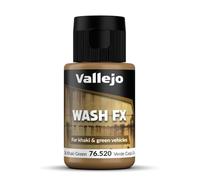 Createx Vallejo Peinture acrylique de maquette Model Wash VAL76520 Dark Khaki Green 35 ml