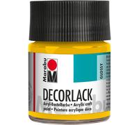 Peinture Acrylique ""Decorlack"", Jaune Moyen, 50 Ml