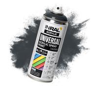 INRAL Peinture Acrylique Grise anthracite en Spray - Bombe de Peinture Grise anthracite Mate (RAL7016) de 400 ml pour Métal, Plastique, Bois - Couvrante, Résiste à la Pluie et aux UV