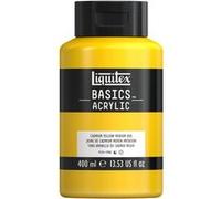 Peinture Acrylique en bidon jaune cadmium moyen imitation 400ml - Liquitex Basics Jaune