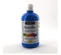 Peinture Acrylique en bouteille bleu 500ml - Amt