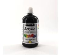 Peinture Acrylique en bouteille noir 500ml - Amt