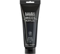 Liquitex – Peinture acrylique en tube Basics – monopigmentée, satinée – Noir d'Ivoire 250 ml