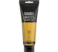 Liquitex - Peinture acrylique Basics - Or 250 ml - Monopigmentée, satinée, résistante à la lumière