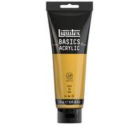 Liquitex 88700241 Basics - Peinture acrylique, peinture artistique monopigmentée, résistante à la lumière, qualité archive, finition satinée, tube de 250 ml - Or