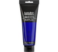 Liquitex 88700228 Basics - Peinture acrylique, peinture artistique monopigmentée, résistante à la lumière, qualité archive, finition satinée, tube de 250 ml - Outremer Foncé